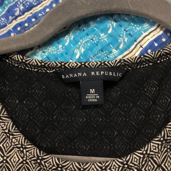 Banana Republic retro print taupe and black stretchy tank - Picture 3 of 5